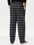 2pk Brushed Cotton Checked Pyjama Bottoms